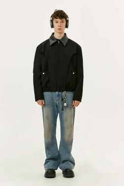 Y2K Aesthetic Coquette Style Zip-Up Jacket - Grunge Fashion with Pastel Goth Vibes