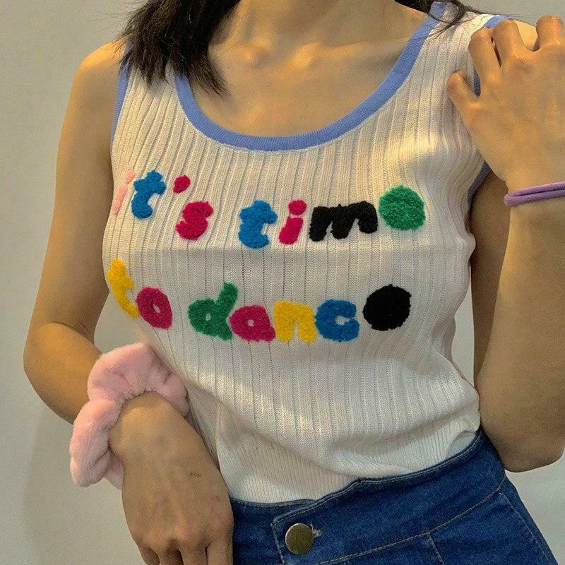Y2K Aesthetic Coquette Tank Top for Women - Grunge Style Cute Tops with Pastel Goth Vibes