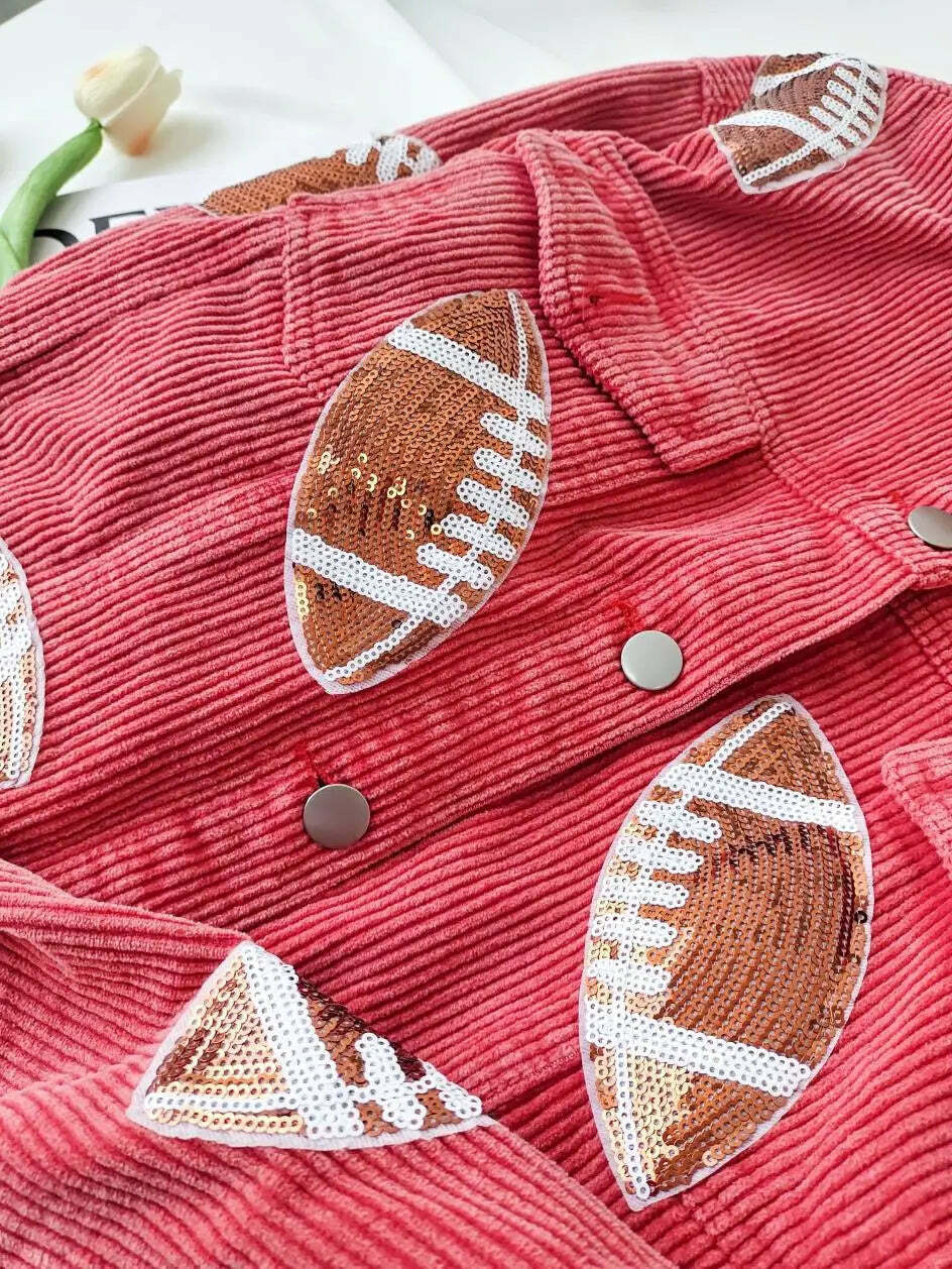 Y2K Aesthetic Corduroy Jacket with Coquette Style and Grunge Vibes