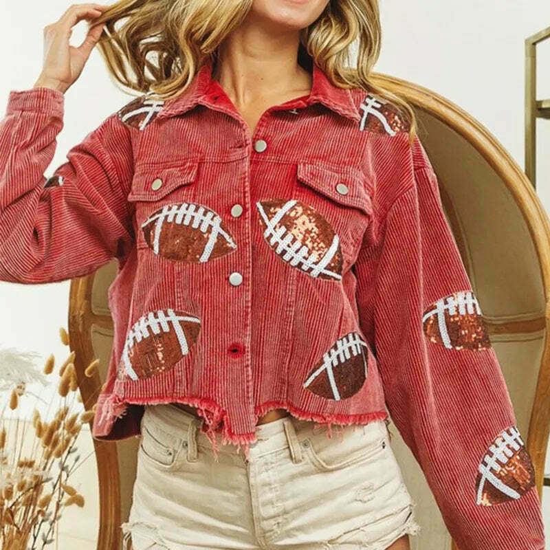 Y2K Aesthetic Corduroy Jacket with Coquette Style and Grunge Vibes