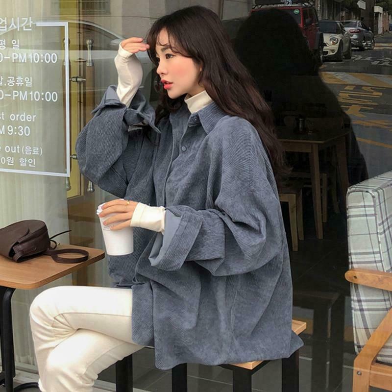 Y2K Aesthetic Corduroy Shirt: Coquette & Grunge Style, Cute Tops, Cargo Skirt, Old Money Vibes