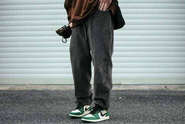 Y2K Aesthetic Corduroy Trousers for Women - Coquette & Grunge Style Cargo Skirt with Old Money Vibes