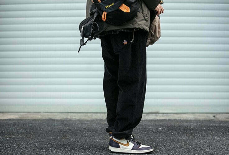 Y2K Aesthetic Corduroy Trousers for Women - Coquette & Grunge Style Cargo Skirt with Old Money Vibes
