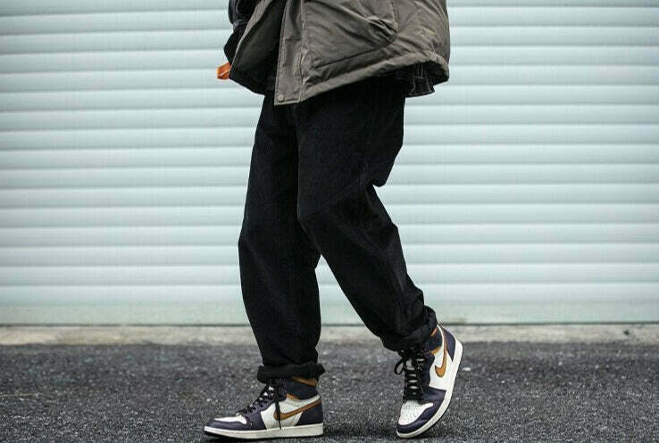 Y2K Aesthetic Corduroy Trousers for Women - Coquette & Grunge Style Cargo Skirt with Old Money Vibes