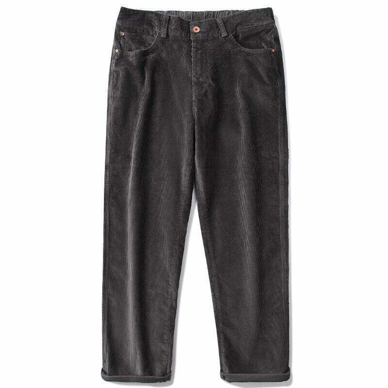 Y2K Aesthetic Corduroy Trousers for Women - Coquette & Grunge Style Cargo Skirt with Old Money Vibes