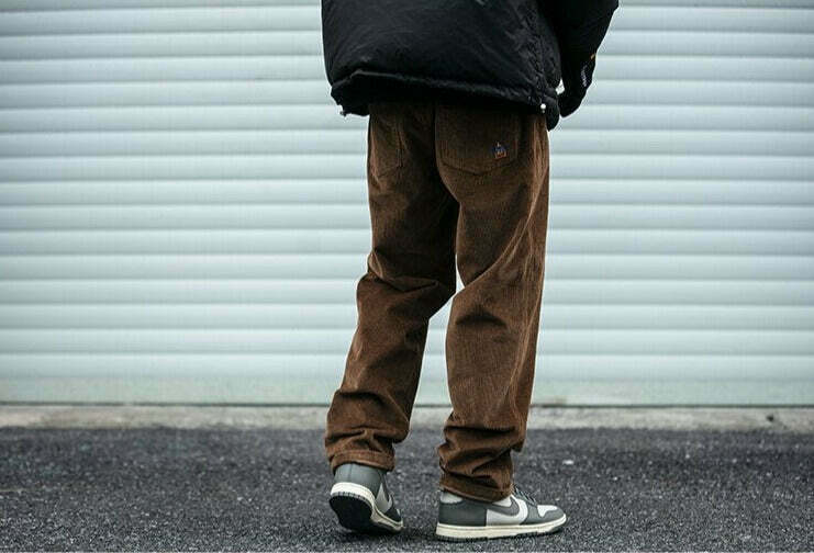 Y2K Aesthetic Corduroy Trousers for Women - Coquette & Grunge Style Cargo Skirt with Old Money Vibes