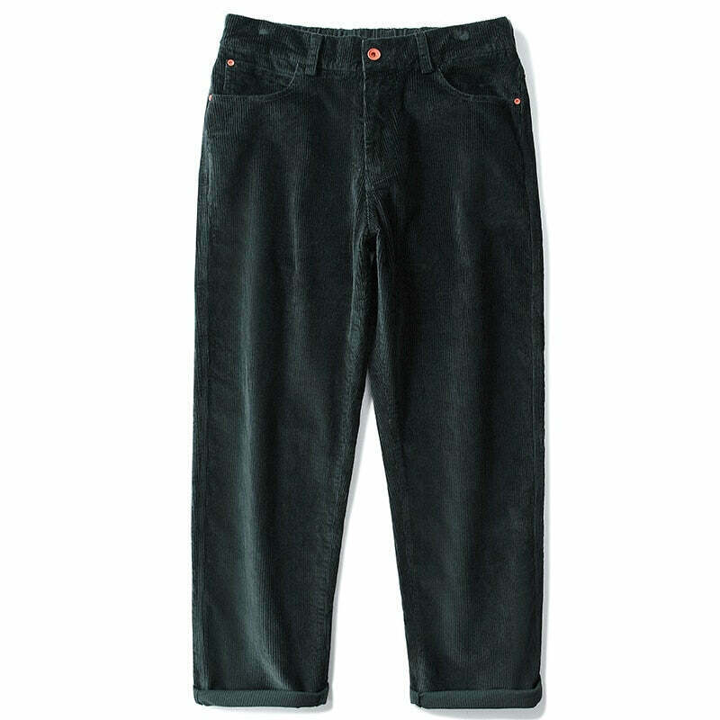 Y2K Aesthetic Corduroy Trousers for Women - Coquette & Grunge Style Cargo Skirt with Old Money Vibes
