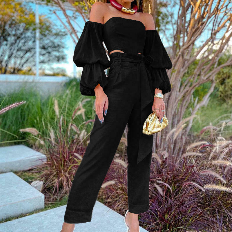 Y2K Aesthetic Cotton and Linen One-Shoulder Casual Suit - Coquette Grunge with Pastel Goth Vibes