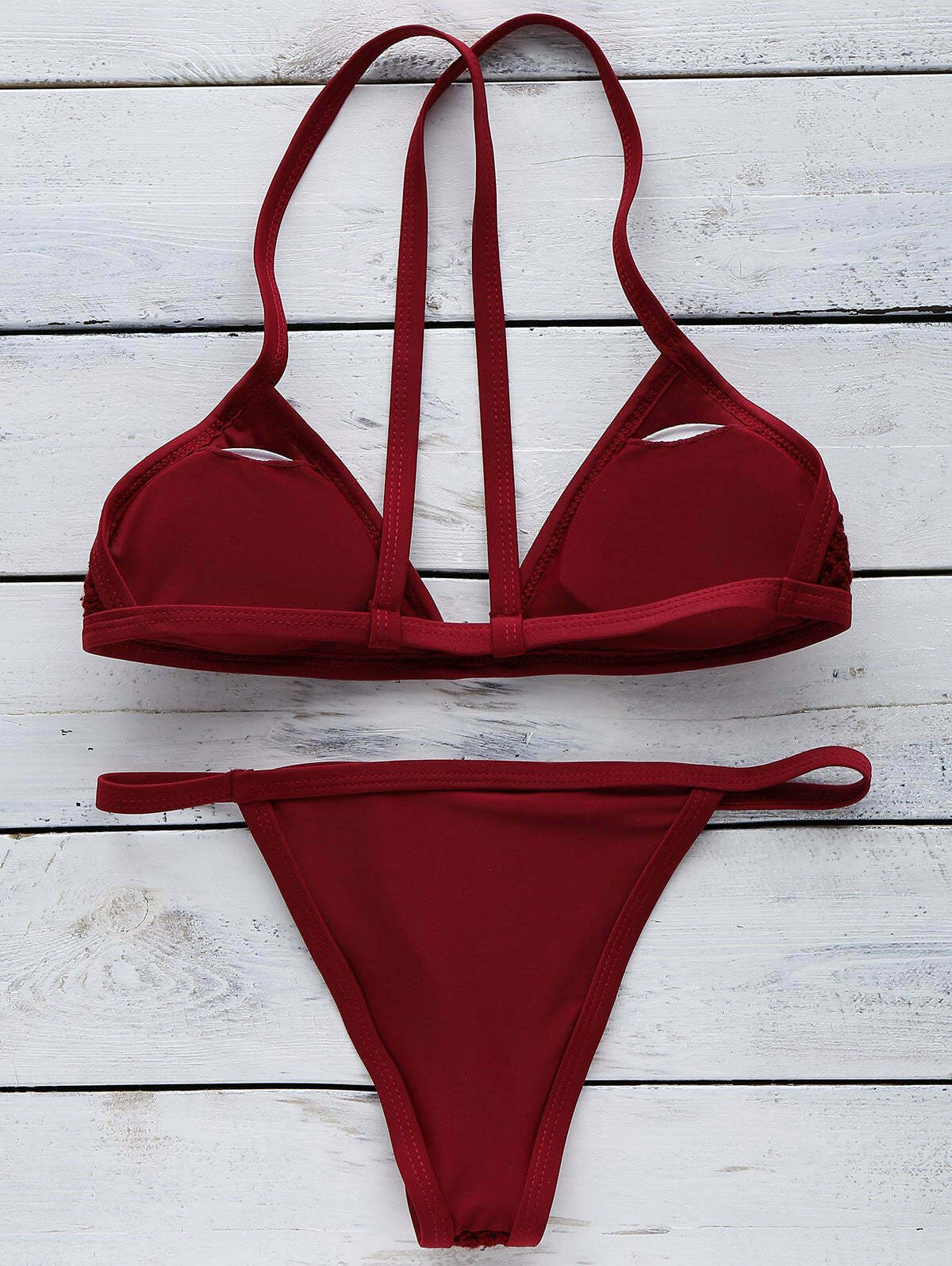 Y2K Aesthetic Crochet Bikini Set with Coquette Style and Grunge Vibes