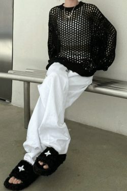 Y2K Aesthetic Crochet Knit Top: Coquette & Grunge Style, Pastel Goth, Cargo Skirt, Old Money, Pre