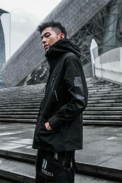 Y2K Aesthetic Cross Production Technical Jacket for Niche Women Fashion