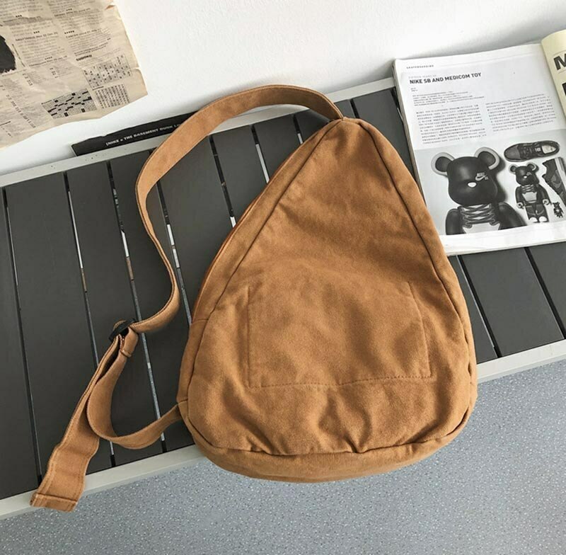 Y2K Aesthetic Crossbody Canvas Sling Bag - Coquette Grunge Fashion, Cute Tops, Pastel Goth