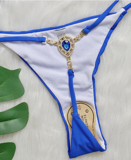 Y2K Aesthetic Crystal Diamond Beach Swimsuit - Coquette Fashion, Grunge Style, Cute Tops