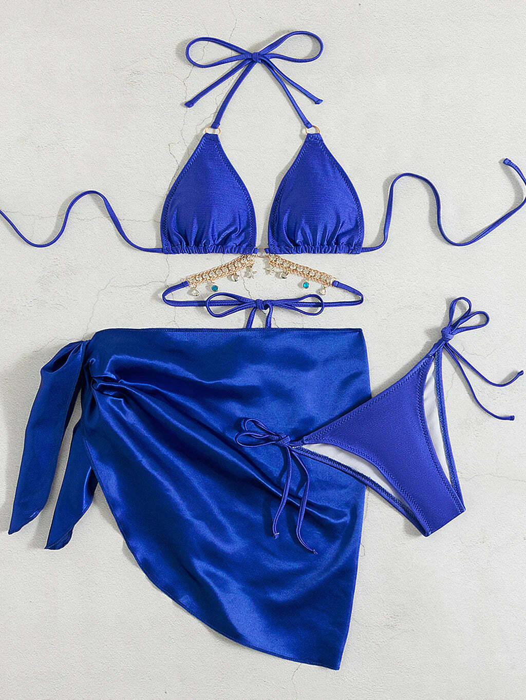 Y2K Aesthetic Crystal Diamond Bikini Set - Sexy Coquette Style for Women