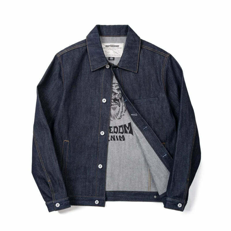 Y2K Aesthetic Denim Jacket: Coquette Style Grunge Fashion with Pastel Goth Vibes