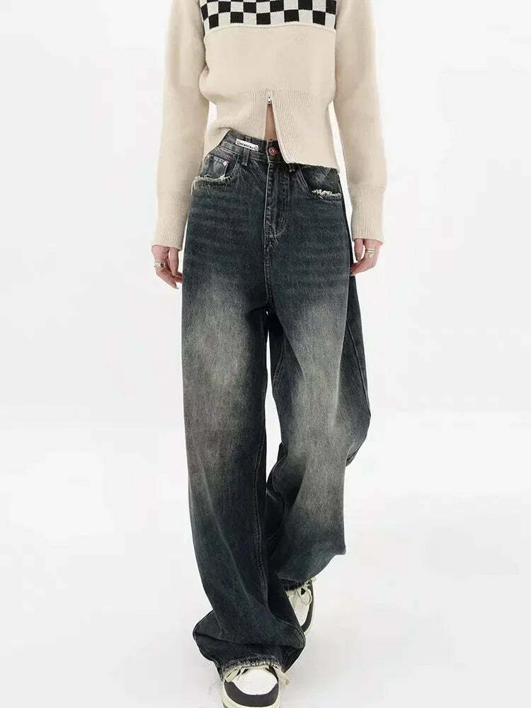 Y2K Aesthetic Denim Jeans: Fun Fiesta Straight Fit for Women