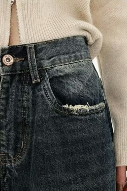 Y2K Aesthetic Denim Jeans: Fun Fiesta Straight Fit for Women