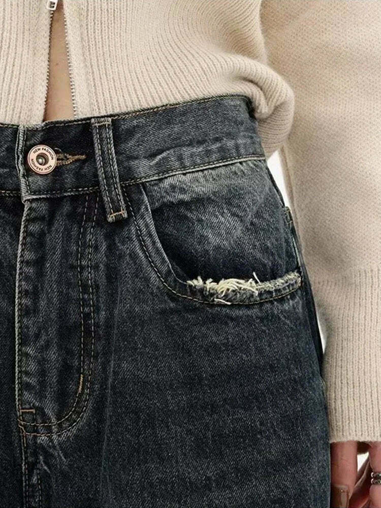Y2K Aesthetic Denim Jeans: Fun Fiesta Straight Fit for Women