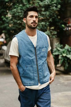 Y2K Aesthetic Denim Workwear Vest for Women - Coquette Style Cargo Skirt and Cute Tops