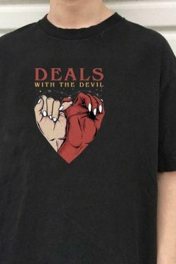 Y2K Aesthetic Devil Deals Unisex T-Shirt - Coquette & Grunge Fashion, Cute Tops & Cargo Skirt