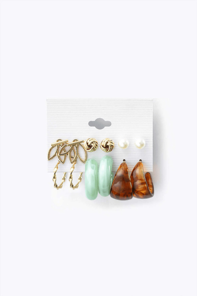 Y2K Aesthetic Earrings Set - Coquette, Grunge, Preppy Styles - Cute Pastel Goth Fashion Jewelry