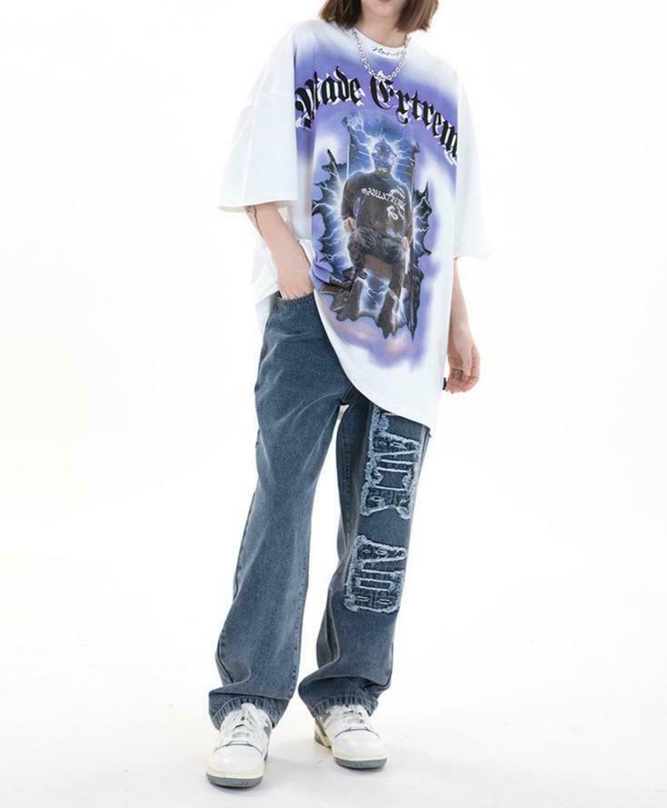 Y2K Aesthetic Electrocution T-Shirt for Women - Coquette Grunge Style with a Touch of Old Money