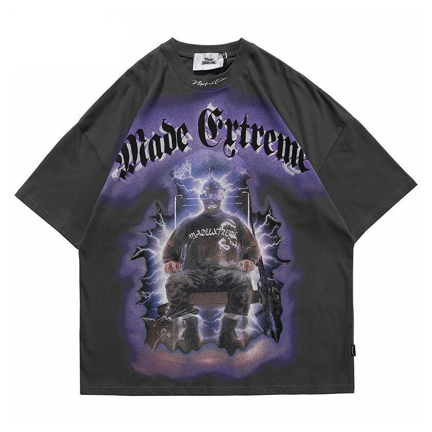 Y2K Aesthetic Electrocution T-Shirt for Women - Coquette Grunge Style with a Touch of Old Money