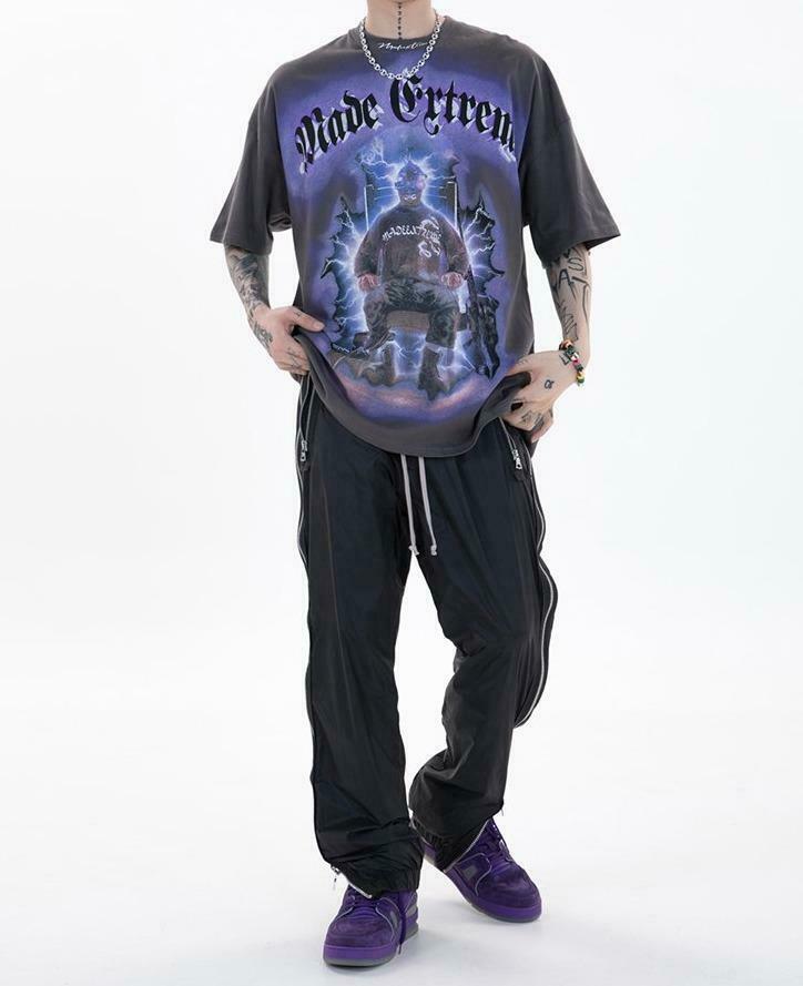 Y2K Aesthetic Electrocution T-Shirt for Women - Coquette Grunge Style with a Touch of Old Money