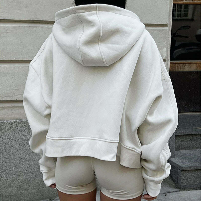 Y2K Aesthetic Embroidered Hoodie: Coquette & Grunge Style Street Oversize Fashion
