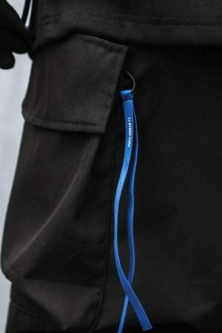 Y2K Aesthetic Extended Belt Strap Cargo Pants for Women - Grunge Style with Coquette Touch