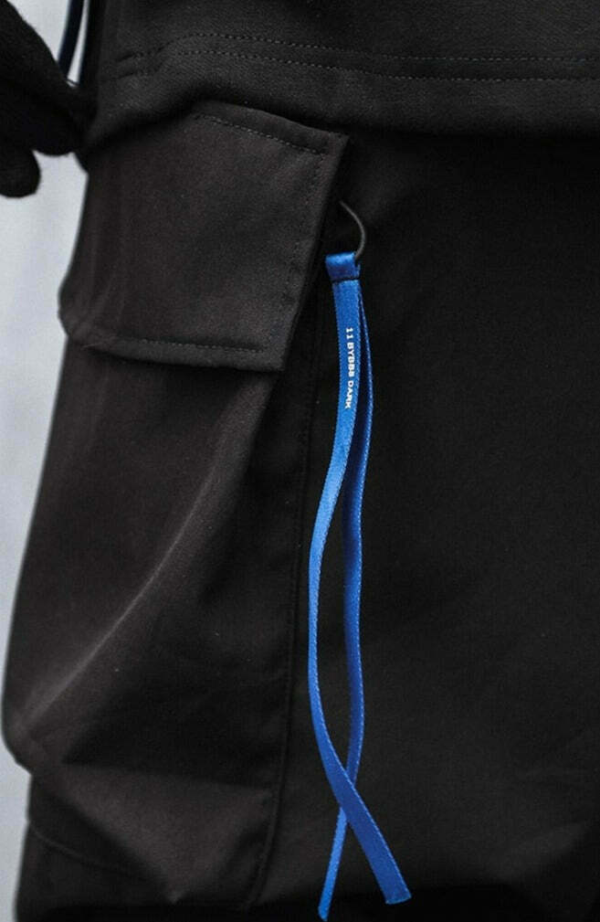 Y2K Aesthetic Extended Belt Strap Cargo Pants for Women - Grunge Style with Coquette Touch