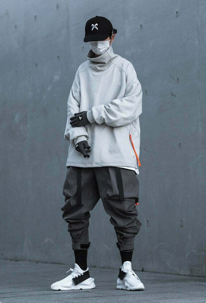 Y2K Aesthetic Extended Belt Strap Cargo Pants for Women - Grunge Style with Coquette Touch