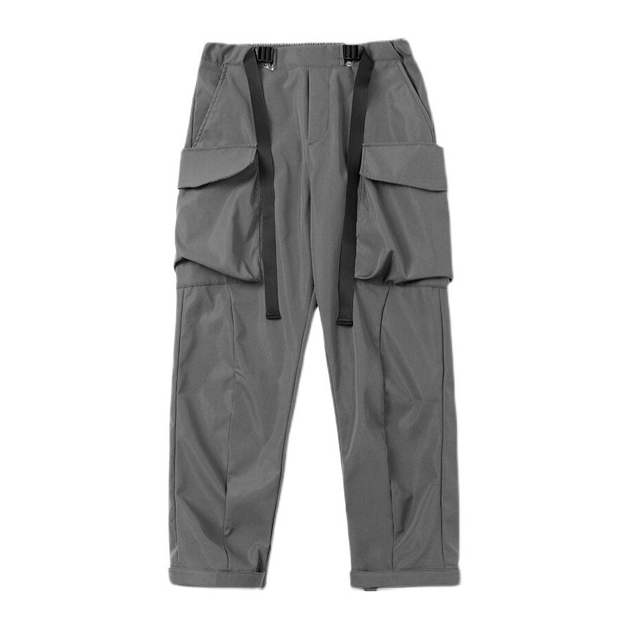 Y2K Aesthetic Extended Belt Strap Cargo Pants for Women - Grunge Style with Coquette Touch