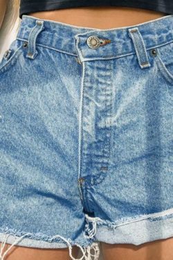 Y2K Aesthetic Fashion: Great Wave Print Shorts - Coquette Grunge Outfits
