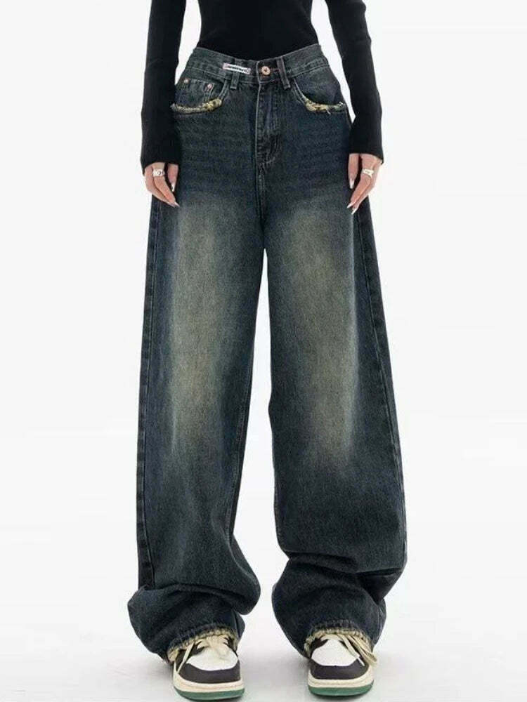 Y2K Aesthetic Flair: Coquette Denim Cargo Skirt for Women - Grunge Style with a Touch of Pastel Goth