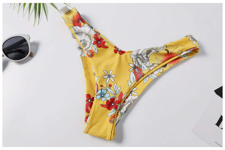 Y2K Aesthetic Floral Bikini Set - Coquette Style High Leg Swimsuit
