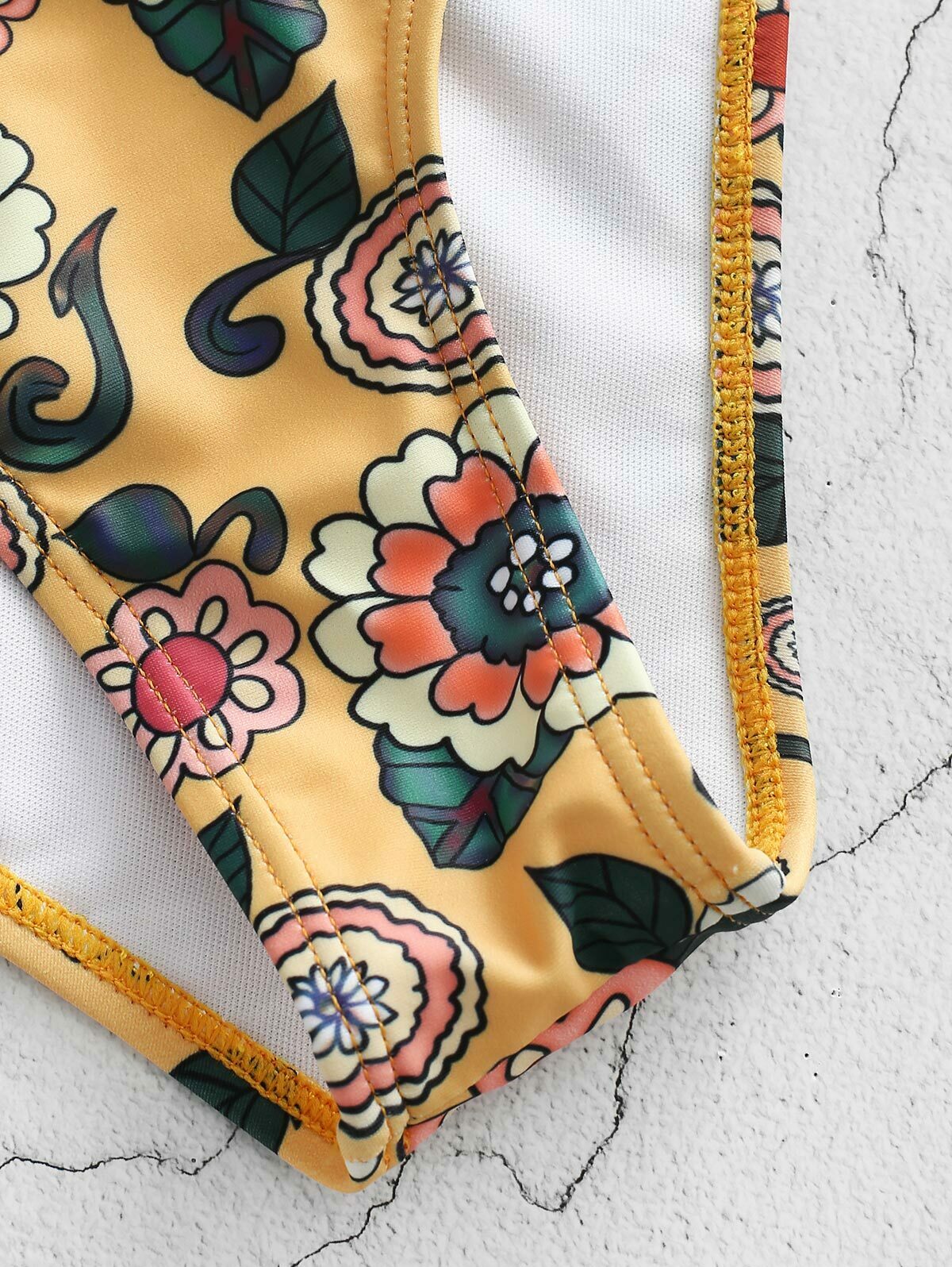 Y2K Aesthetic Floral Bikini Set with Unique Knot Detail