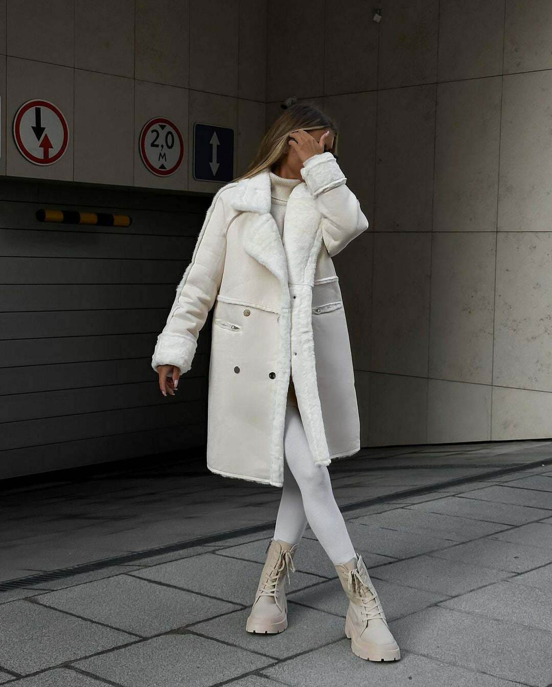 Y2K Aesthetic Furry Suede Long Coat for Women - Coquette & Grunge Style Fashion Statement
