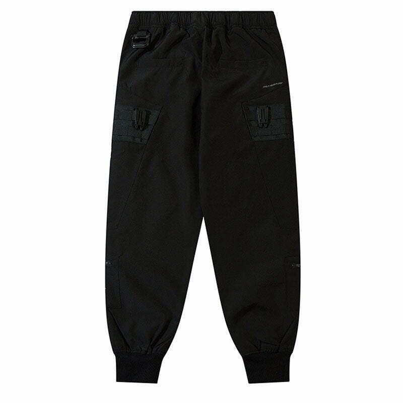 Y2K Aesthetic Future-Tech Cargo Joggers - Cyberpunk Style for Women