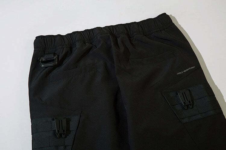 Y2K Aesthetic Future-Tech Cargo Joggers - Cyberpunk Style for Women