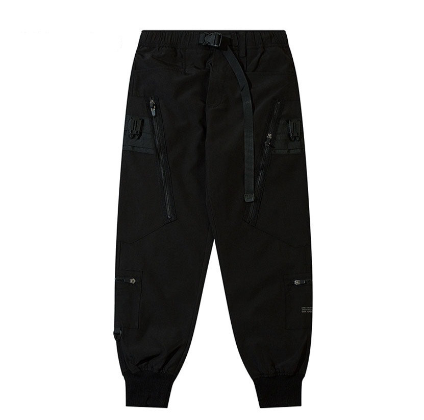 Y2K Aesthetic Future-Tech Cargo Joggers - Cyberpunk Style for Women