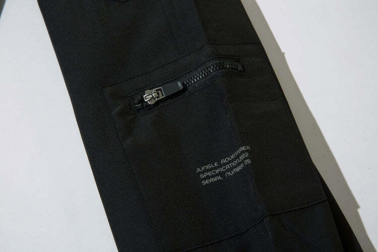 Y2K Aesthetic Future-Tech Cargo Joggers - Cyberpunk Style for Women