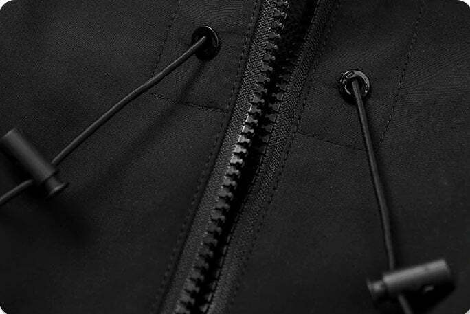 Y2K Aesthetic Futuristic Utility Cargo Jacket for Niche Women Fashion