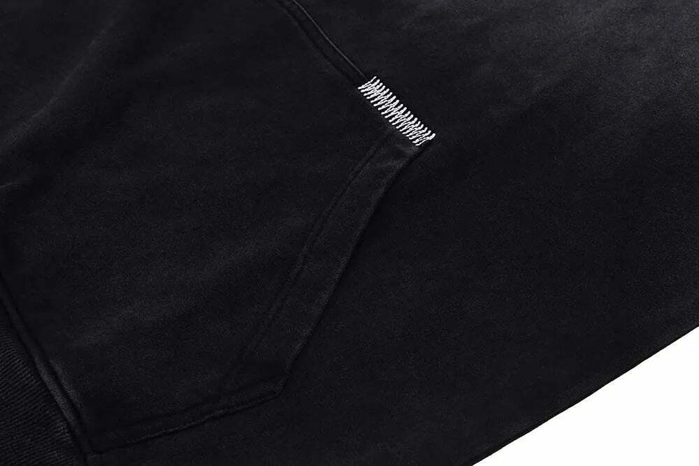 Y2K Aesthetic Gradient Washed Ripped Hoodie - Coquette Fashion for Women
