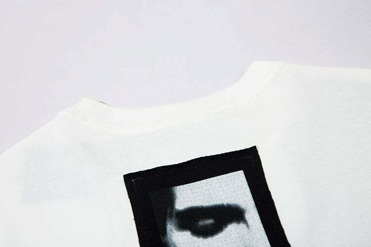 Y2K Aesthetic Graphic Patchwork T-Shirt - Coquette & Grunge Style Tops