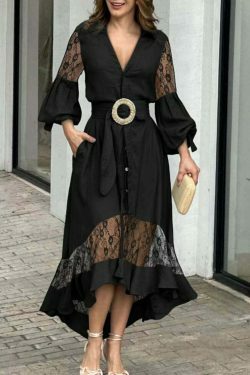 Y2K Aesthetic Green Cargo Skirt Dress with V-Neck and Long Sleeves - Coquette Style for Women