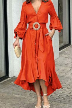 Y2K Aesthetic Green Cargo Skirt Dress with V-Neck and Long Sleeves - Coquette Style for Women