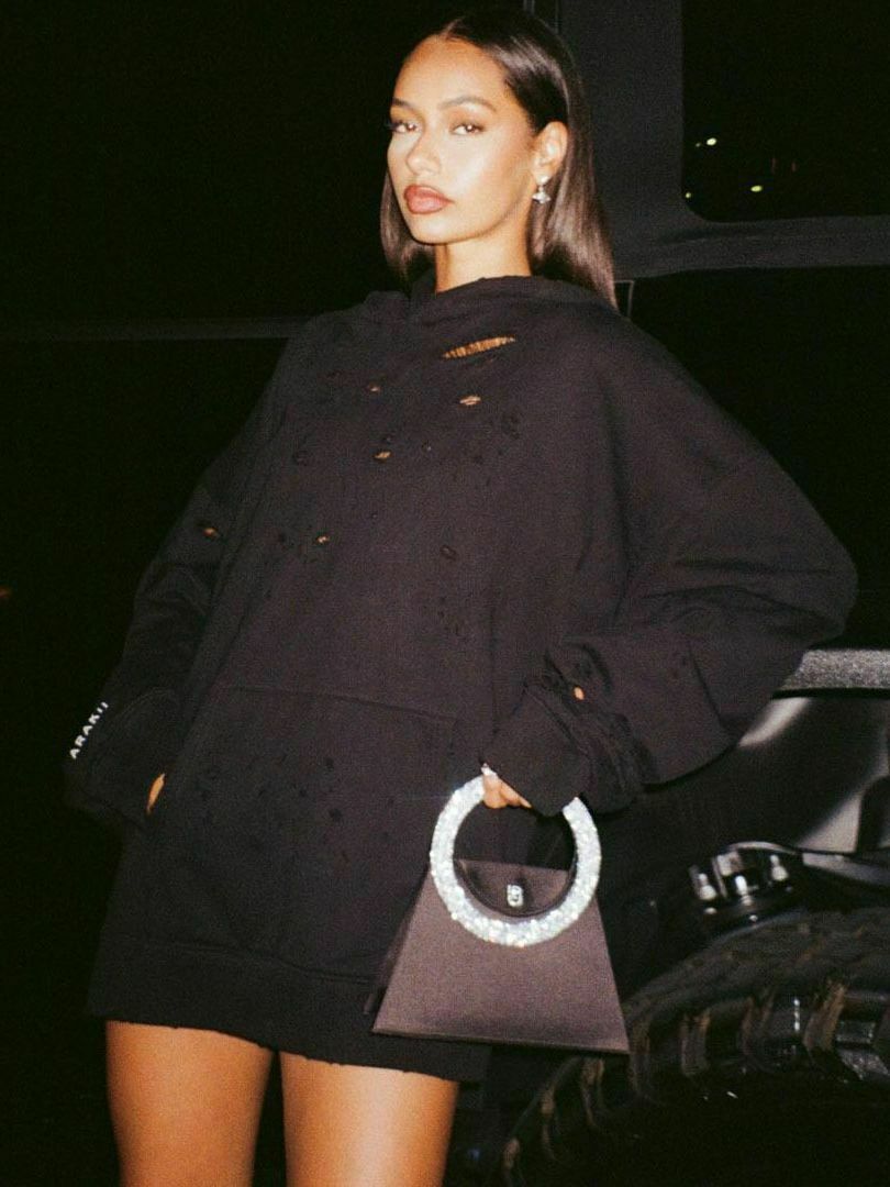 Y2K Aesthetic Grunge Style Black Hoodie for Women - Coquette Fashion with Pastel Goth and Emo Vibes