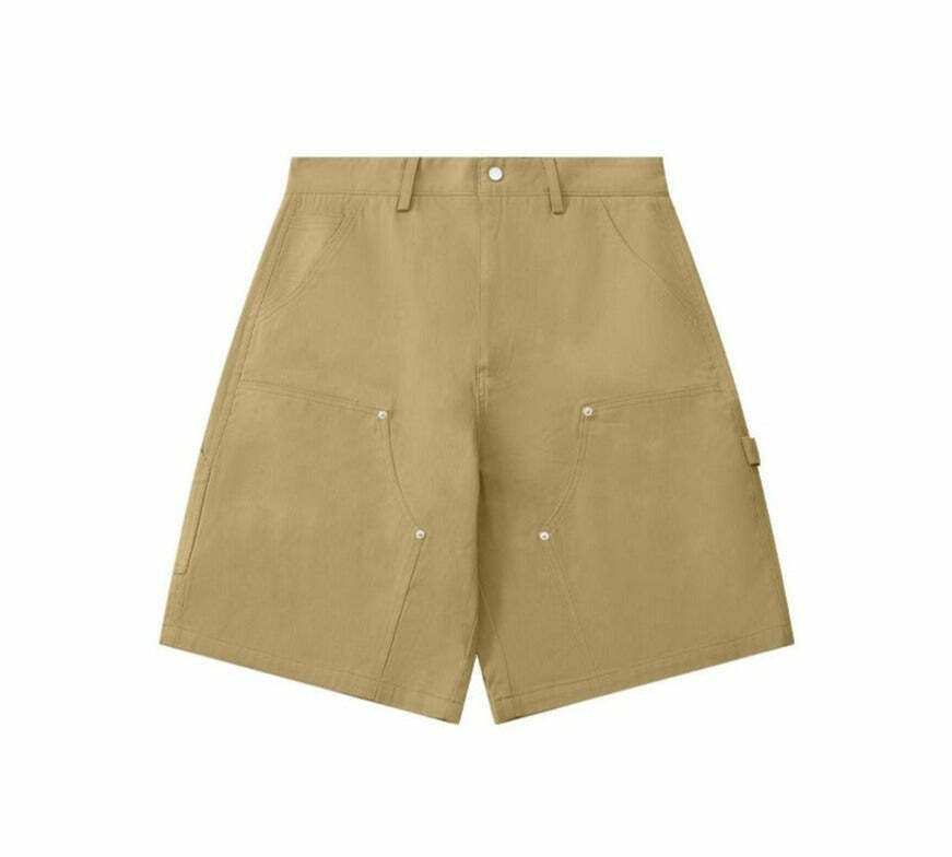 Y2K Aesthetic Grunge Style Cargo Skirt - Coquette Fashion Women's Workwear Carpenter Shorts