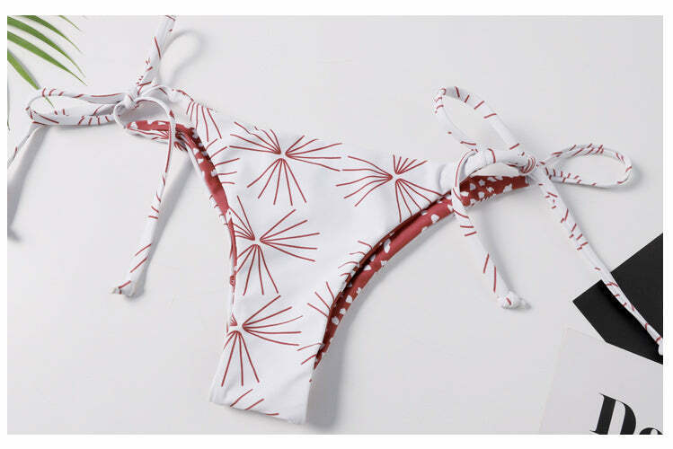 Y2K Aesthetic Halter Bikini Set - Unique Print for Niche Women Fashion